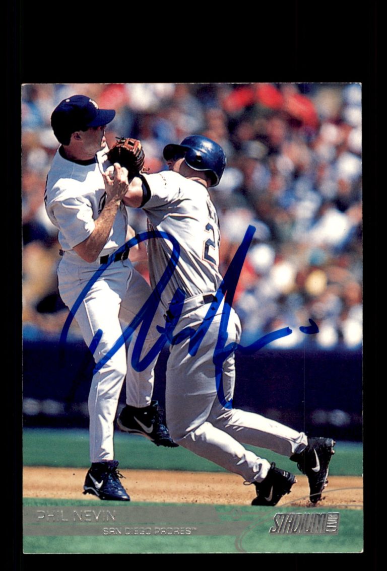 Signed Baseball Card Auto Phil Nevin 2003 Stadium Club #73 San Diego Padres