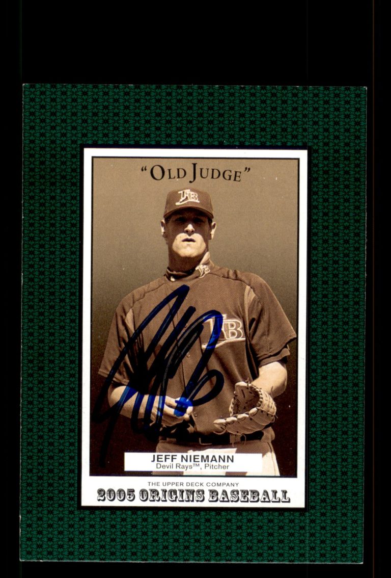 Signed Baseball Card Auto Jeff Niemann 2005 UD Origins #235 Tampa Bay Devil Rays