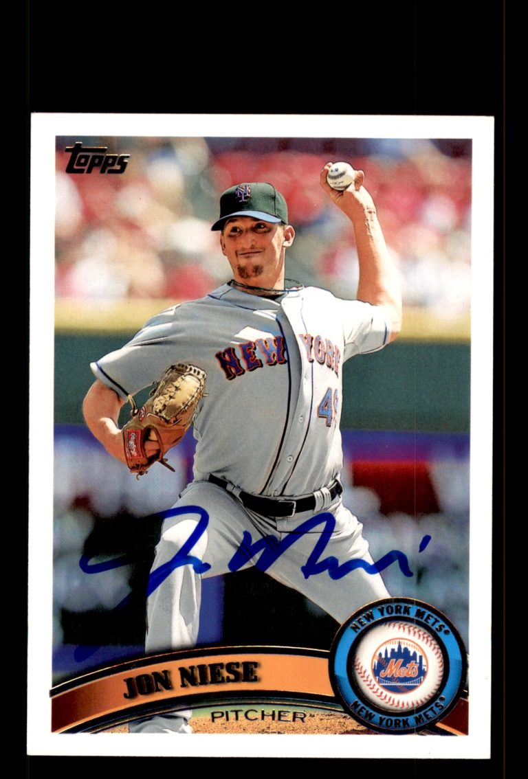 Signed Baseball Card Auto Jon Niese 2011 Topps #147 New York Mets