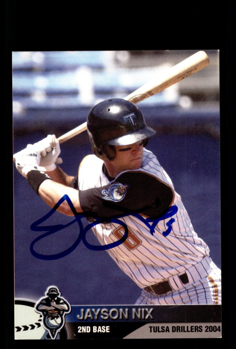 Signed Baseball Card Auto Jayson Nix 2004 Tulsa Drillers MILB