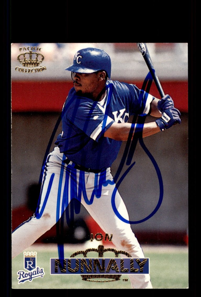 Signed Baseball Card Auto Jon Nunnally 1996 Pacific Crown #331 Royals