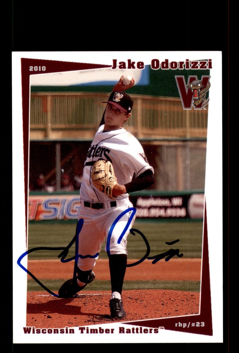 Signed Baseball Card Auto Jake Odorizzi 2010 Wisconsin Timber Rattlers
