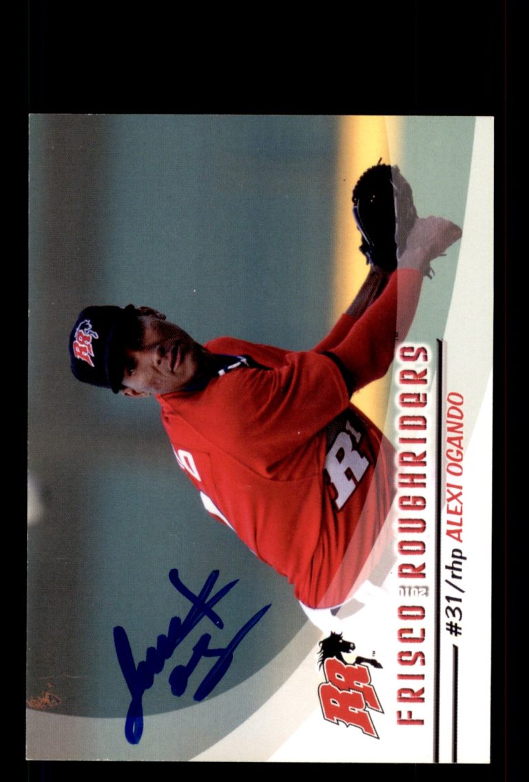Signed Baseball Card Auto Alexi Ogando 2010 Grandstand Frisco RoughRiders
