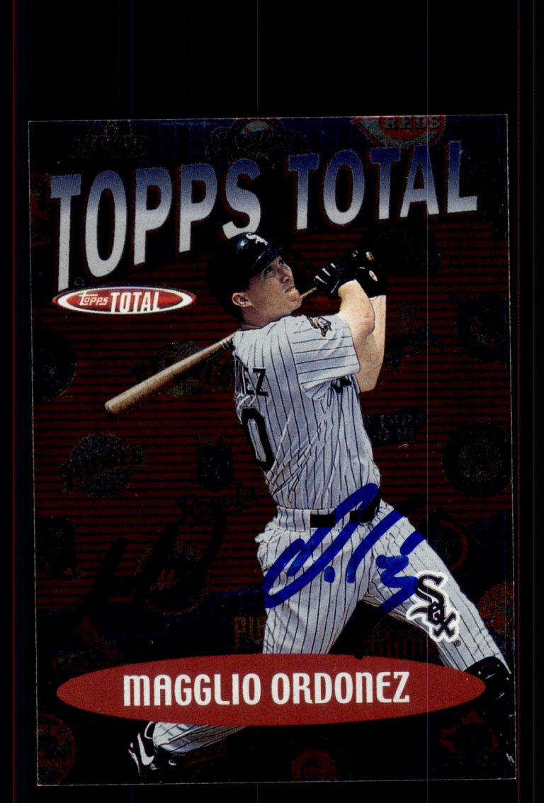Signed Baseball Card Auto Magglio Ordonez 2002 Topps Total #TT33 White Sox