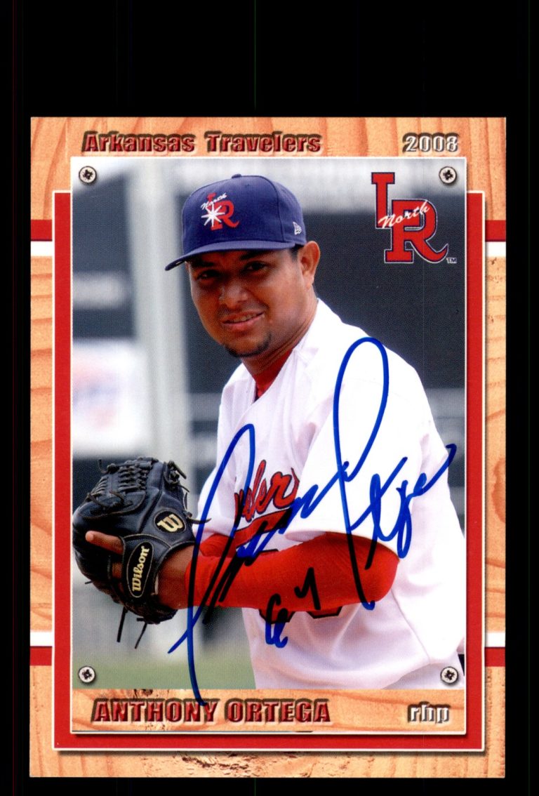 Signed Baseball Card Auto Anthony Ortega 2008 Grandstand Arkansas Travelers