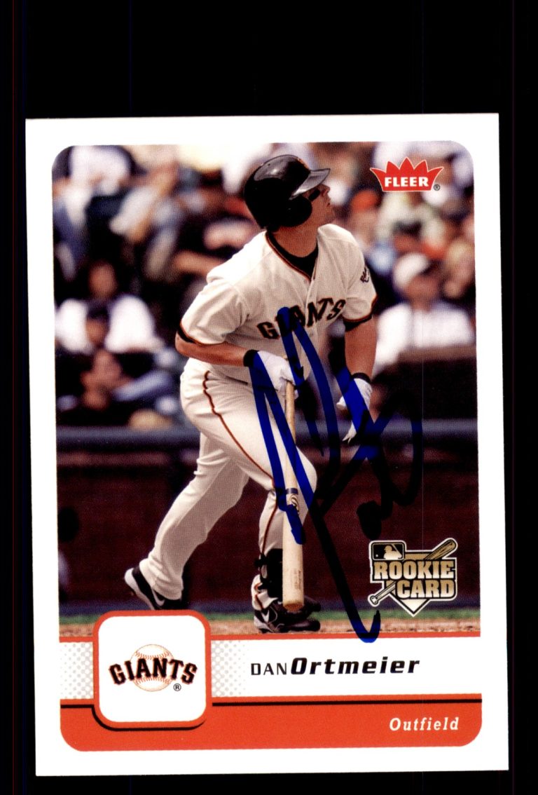 Signed Baseball Card Auto Dan Ortmeier 2006 Fleer #157 San Francisco Giants