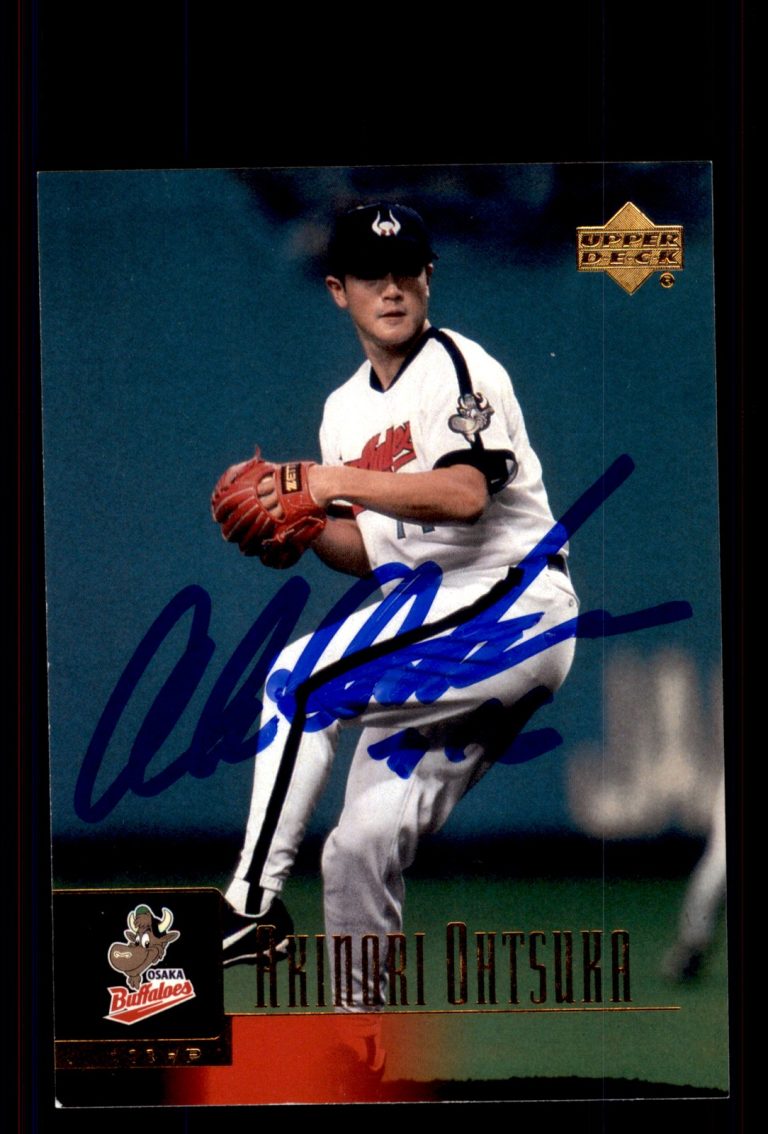 Signed Baseball Card Auto Akinori Otsuka 2001 Upper Deck Japan #116 Buffaloes