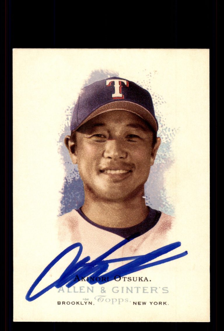 Signed Baseball Card Auto Akinori Otsuka 2006 Topps Allen & Ginter #119 Rangers