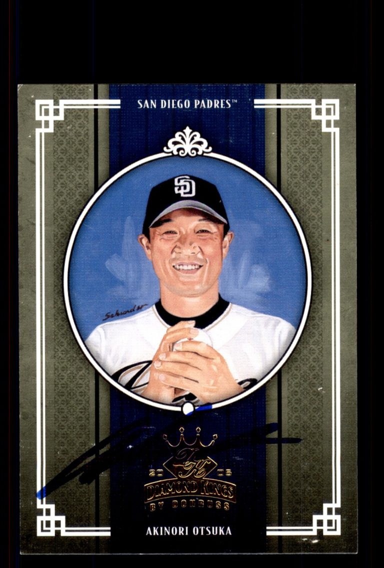 Signed Baseball Card Auto Akinori Otsuka 2005 Donruss Diamond Kings #188