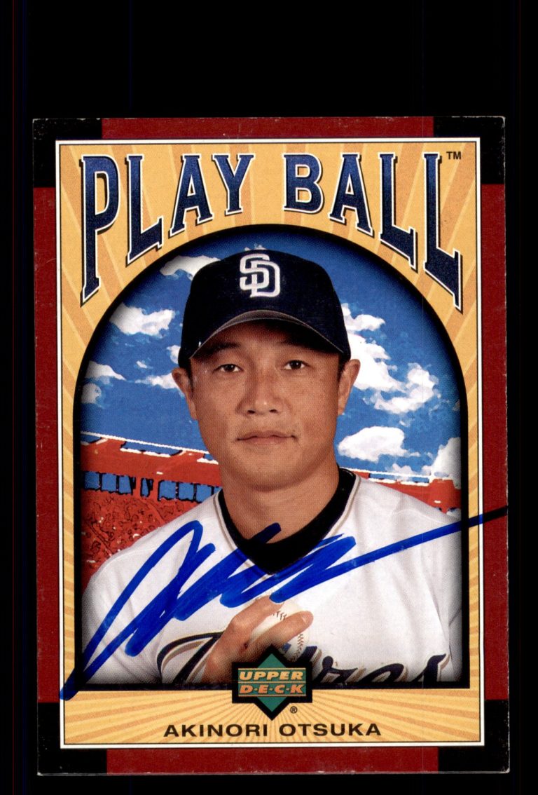 Signed Baseball Card Auto Akinori Otsuka 2004 Upper Deck Play Ball #216