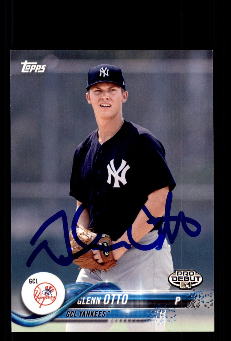 Signed Baseball Card Auto Glenn Otto 2018 Topps Pro Debut #27