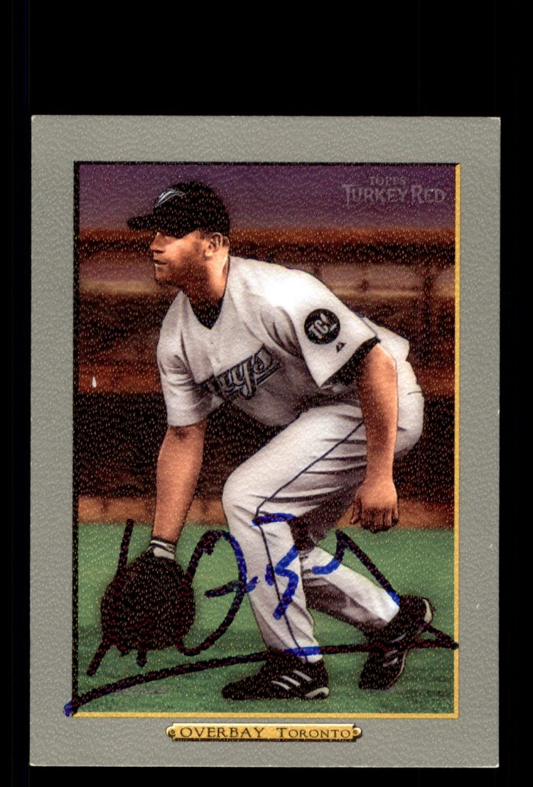 Signed Baseball Card Auto Lyle Overbay 2006 Topps Turkey Red #474 Blue Jays