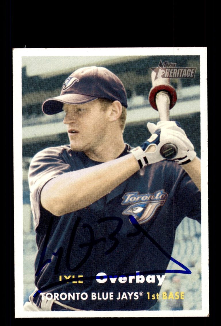 Signed Baseball Card Auto Lyle Overbay 2006 Topps Heritage #29 Toronto Blue Jays