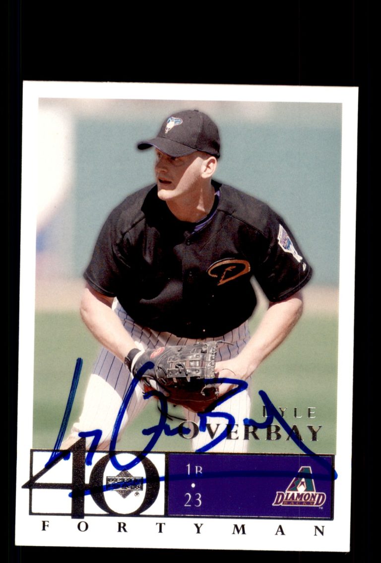 Signed Baseball Card Auto Lyle Overbay 2003 Upper Deck 40-Man #489 Diamondbacks