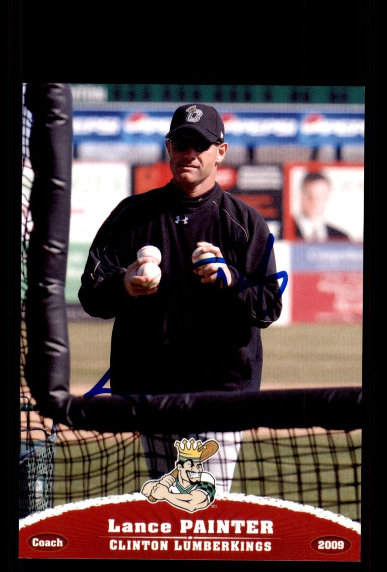 Signed Baseball Card Auto Lance Painter 2009 Grandstand Clinton LumberKings