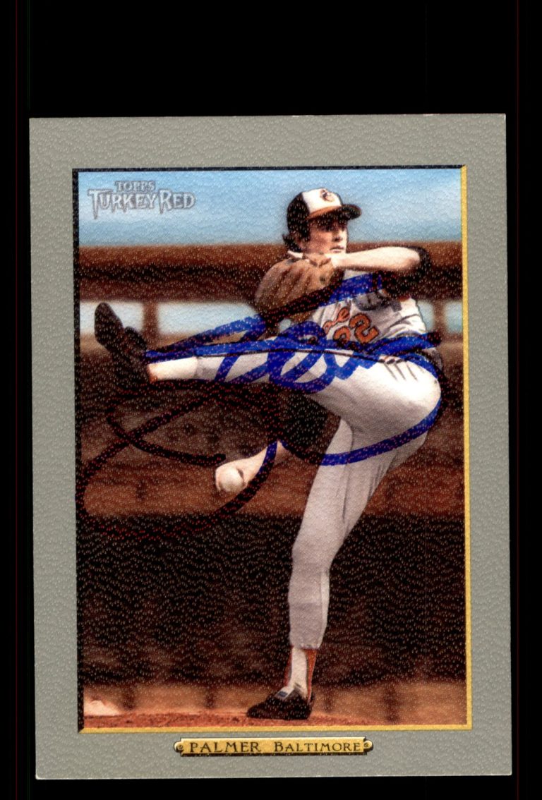 Signed Baseball Card Auto Jim Palmer 2006 Topps Turkey Red #587 Orioles