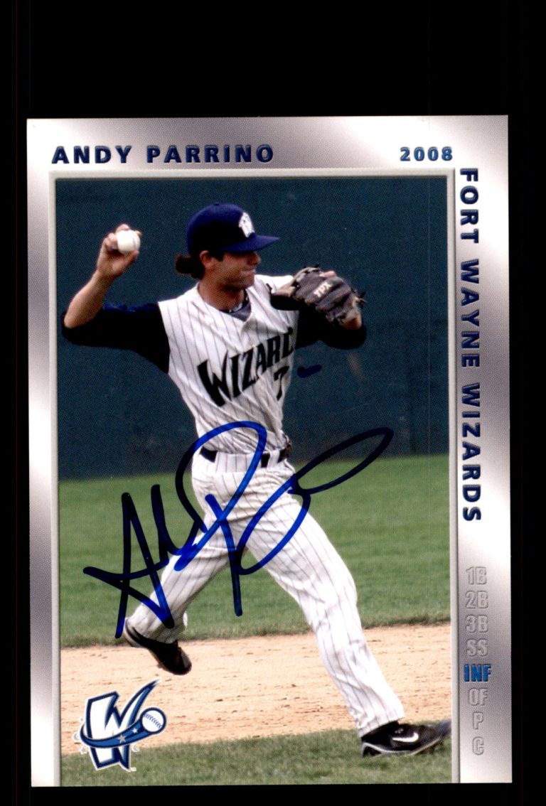 Signed Baseball Card Auto Andy Parrino 2008 Grandstand Fort Wayne Wizards