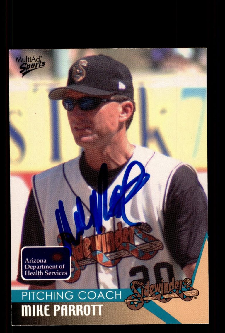 Signed Baseball Card Auto Mike Parrott 2004 MultiAd Tucson Sidewinders