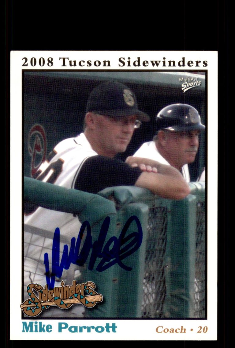 Signed Baseball Card Auto Mike Parrott 2008 MultiAd Tucson Sidewinders