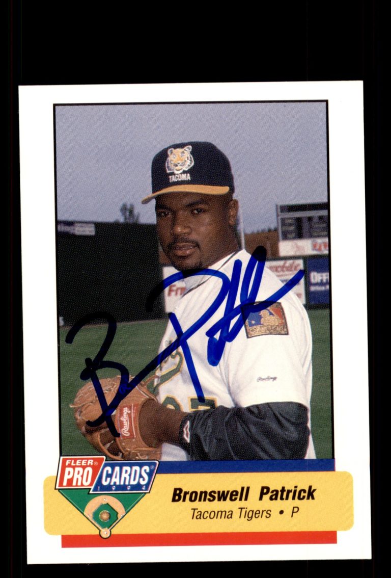 Signed Baseball Card Auto Bronswell Patrick 1994 Fleer ProCards Tacoma Tigers