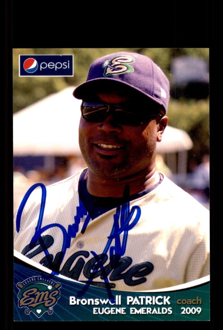 Signed Baseball Card Auto Bronswell Patrick 2009 Grandstand Eugene Emeralds