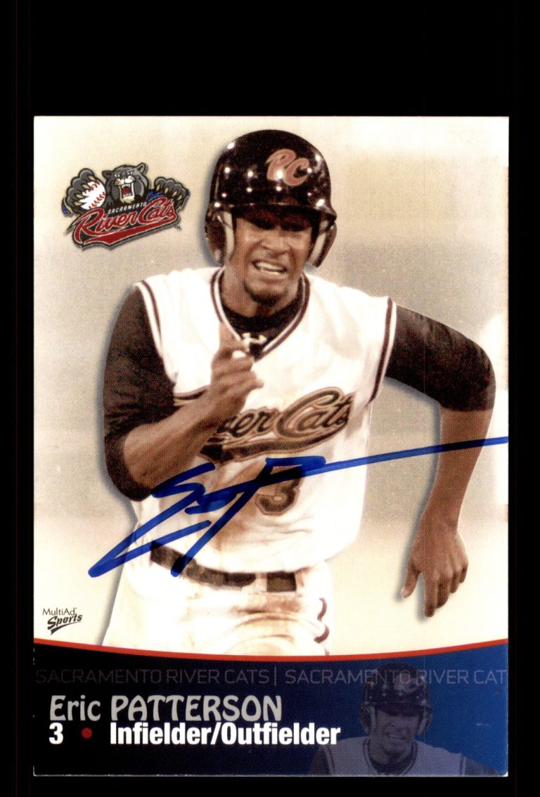 Signed Baseball Card Auto Eric Patterson 2009 MultiAd Sacramento River Cats