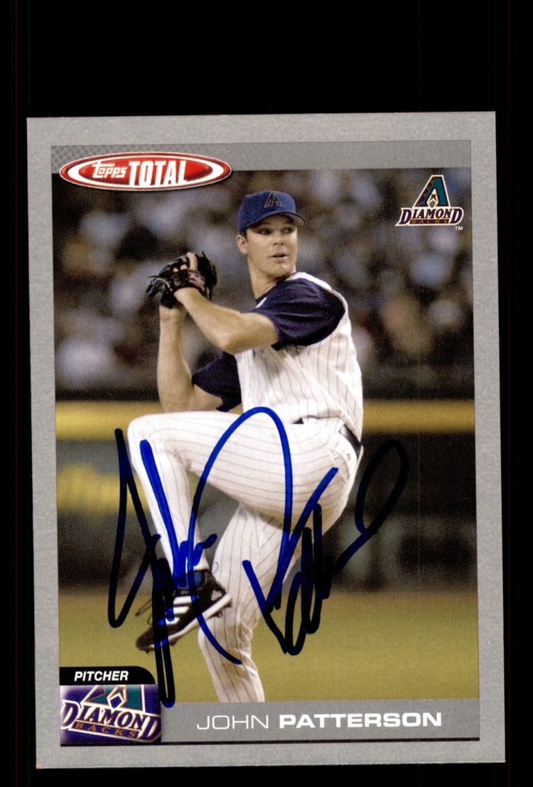 Signed Baseball Card Auto John Patterson 2004 Topps Total #313 Silver