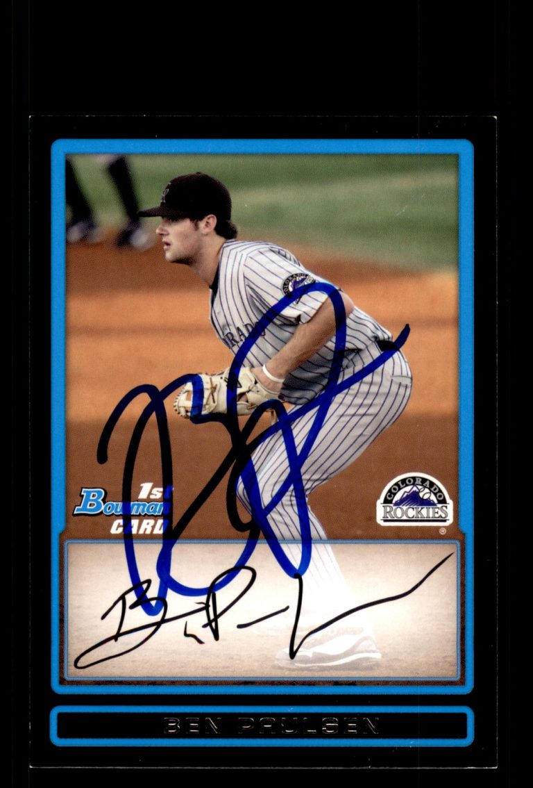 Signed Baseball Card Auto Ben Paulsen 2009 Bowman #BDPP22 Rockies