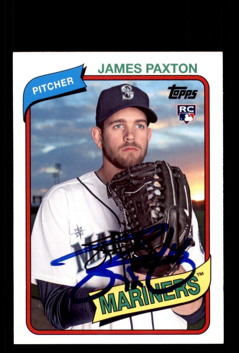Signed Baseball Card Auto James Paxton 2014 Topps Archives #53 Seattle Mariners
