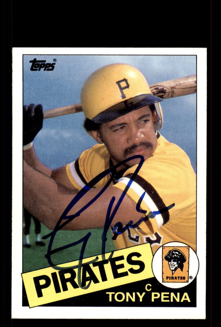 Signed Baseball Card Auto Tony Pena 1985 Topps #358 Pittsburgh Pirates