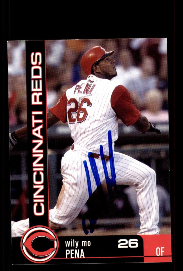 Signed Baseball Card Auto Wily Mo Pena 2004 Kahn's Cincinnati Reds