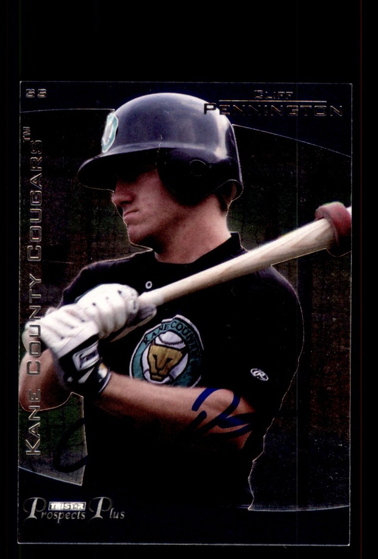 Signed Baseball Card Auto Cliff Pennington 2006 TriStar Prospects Plus #64