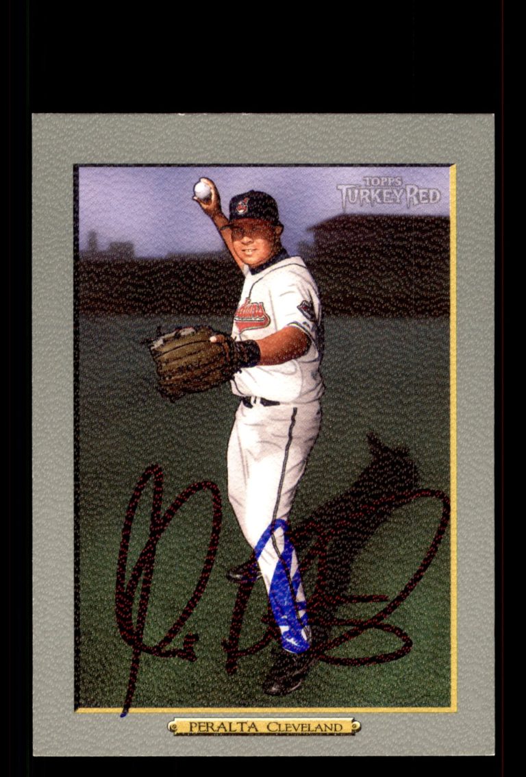 Signed Baseball Card Auto Jhonny Peralta 2006 Topps Turkey Red #411 Indians