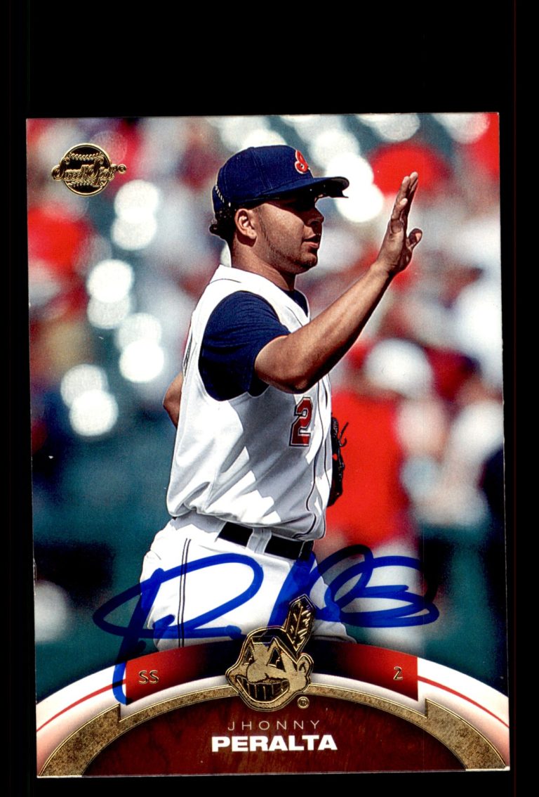 Signed Baseball Card Auto Jhonny Peralta 2006 Upper Deck Sweet Spot #30 Indians