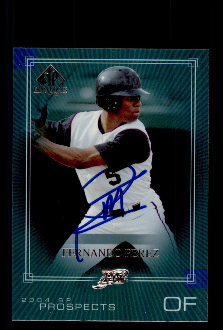 Signed Baseball Card Auto Fernando Perez 2004 SP Prospects #209 Rays