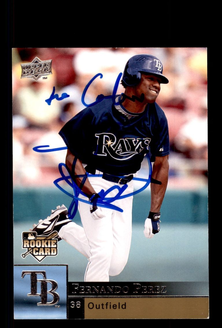 Signed Baseball Card Auto Fernando Perez 2009 Upper Deck #429 *Personalized
