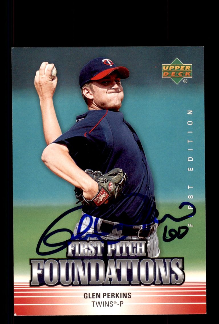 Signed Baseball Card Auto Glen Perkins 2007 Upper Deck First Edition #FPF-GP