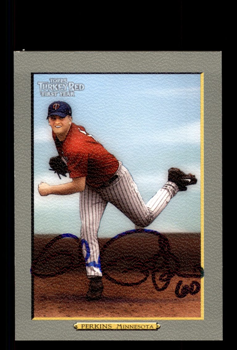 Signed Baseball Card Auto Glen Perkins 2005 Topps Turkey Red #280 Twins