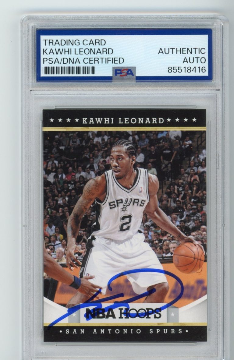 Signed Basketball Card Auto Kawhi Leonard 2012-13 Hoops #236 Spurs PSA/DNA