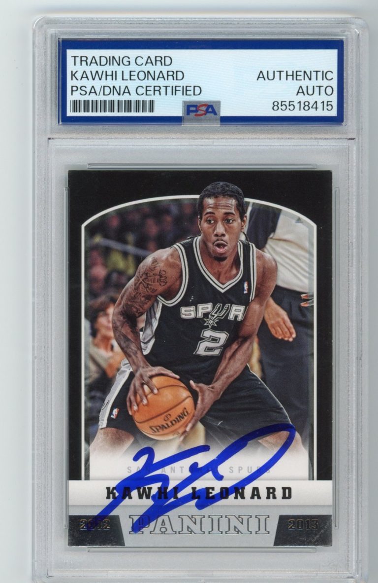 Signed Basketball Card Auto Kawhi Leonard 2012-13 Panini #216 Spurs PSA/DNA