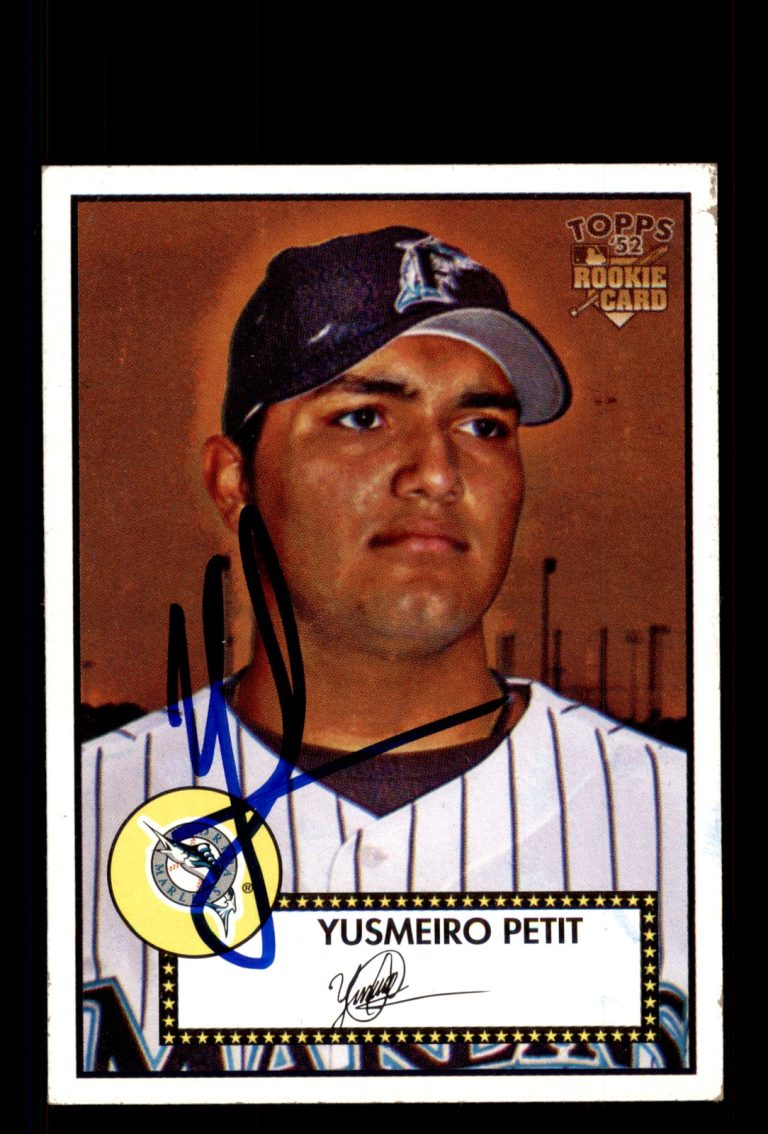 Signed Baseball Card Auto Yusmeiro Petit 2006 Topps '52 Rookies #154 Marlins