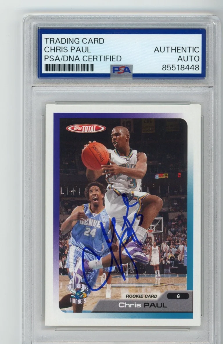 Signed Basketball Card Auto Chris Paul 2005-06 Topps Total #346 RC PSA/DNA