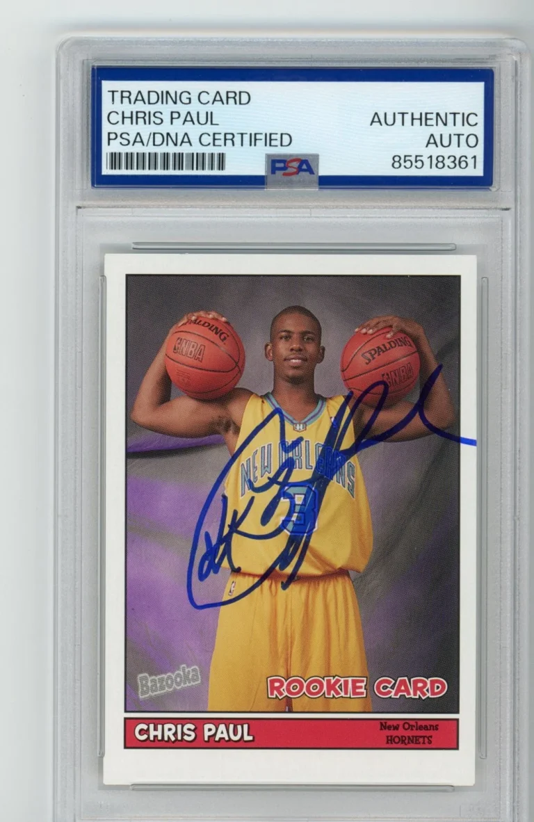 Signed Basketball Card Auto Chris Paul 2005-06 Topps Bazooka #166 RC PSA/DNA