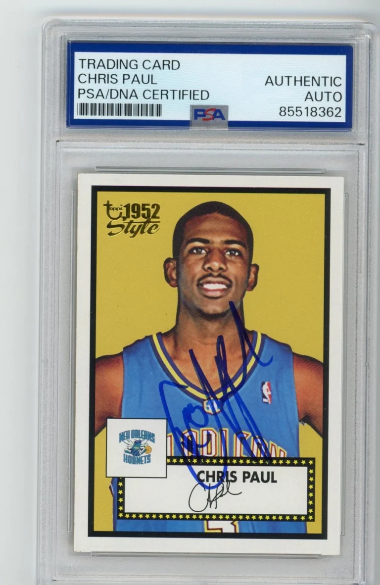Signed Basketball Card Auto Chris Paul 2005-06 Topps 1952 Style #154 RC PSA/DNA