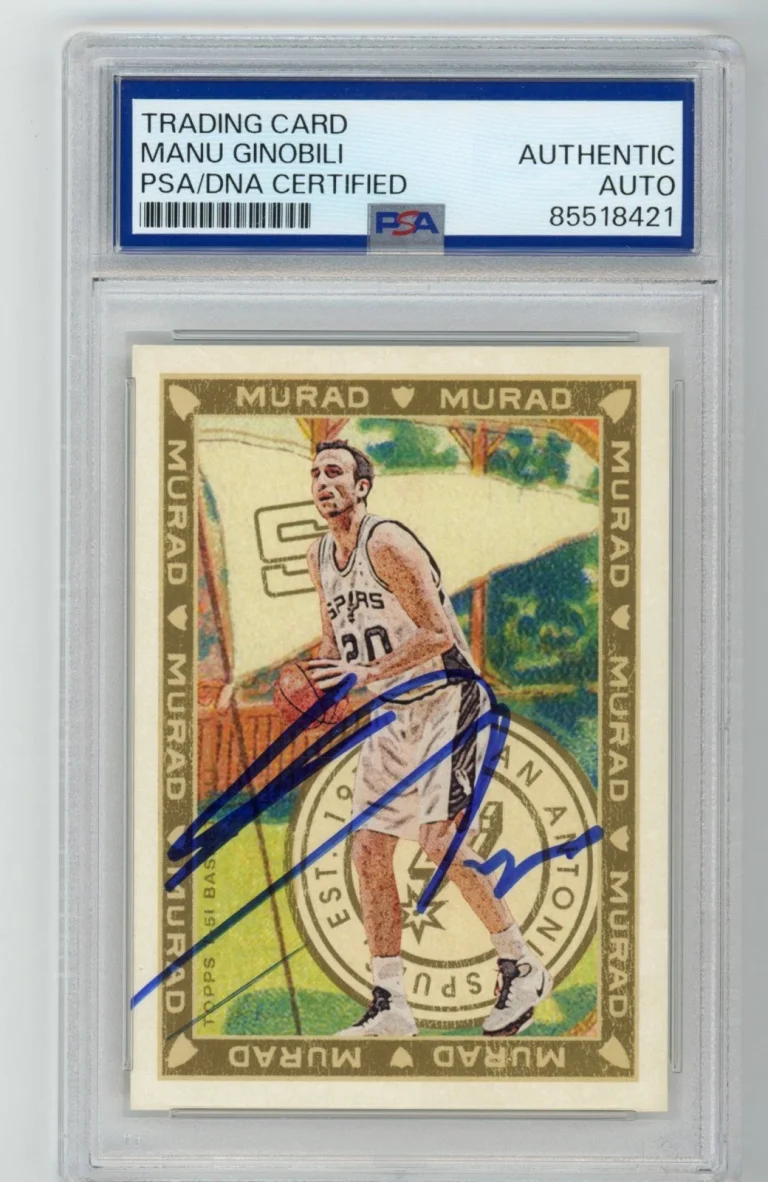 Signed Basketball Card Auto Manu Ginobili 2008-09 Topps T-51 Murad #106 PSA/DNA