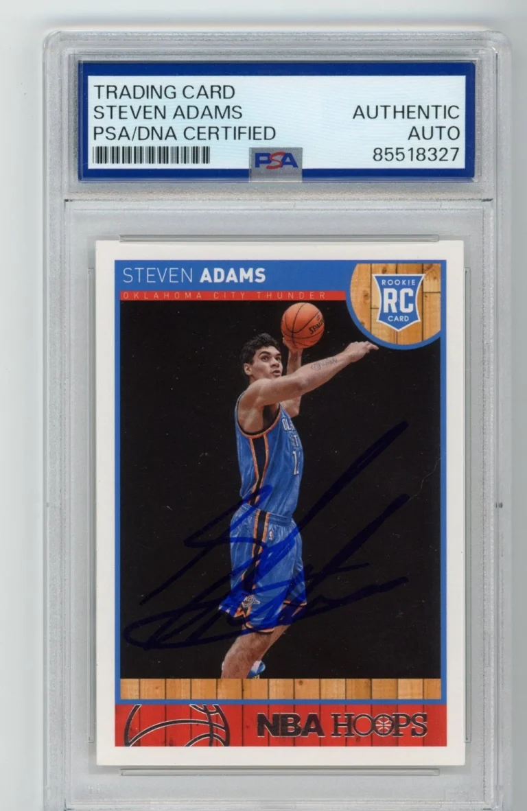 Signed Basketball Card Auto Steven Adams 2013-14 Hoops #272 Thunder PSA/DNA