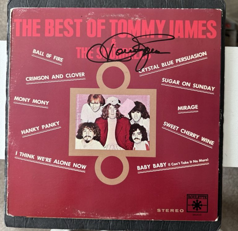 TOMMY JAMES SIGNED VINYL THE BEST OF ALBUM JSA COA AUTOGRAPHED Record Lp
