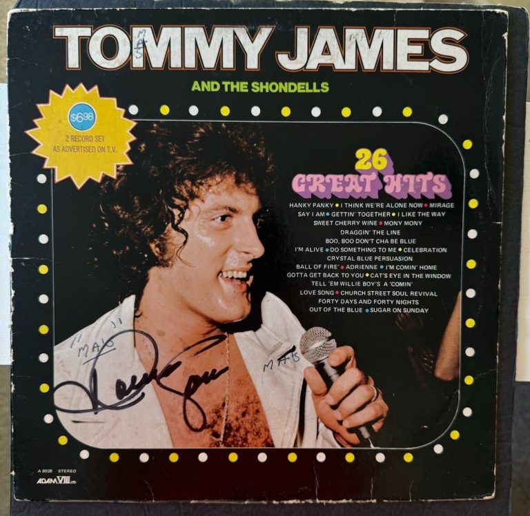 TOMMY JAMES SIGNED VINYL 26 Greatest Hits ALBUM JSA COA AUTOGRAPHED Record Lp