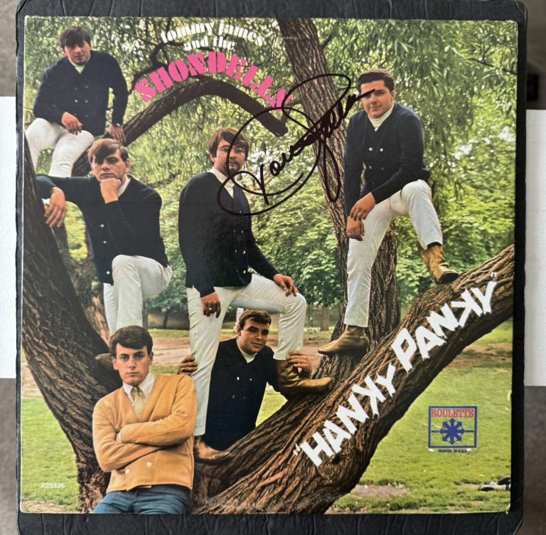 TOMMY JAMES SIGNED VINYL HANKY PANKY ALBUM JSA COA AUTOGRAPH