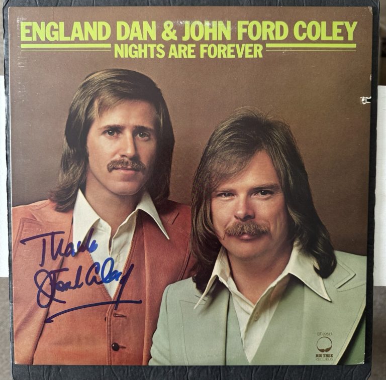 JOHN FORD COLEY SIGNED VINYL NIGHTS ARE FOREVER JSA COA AUTOGRAPH RECORD ALBUM